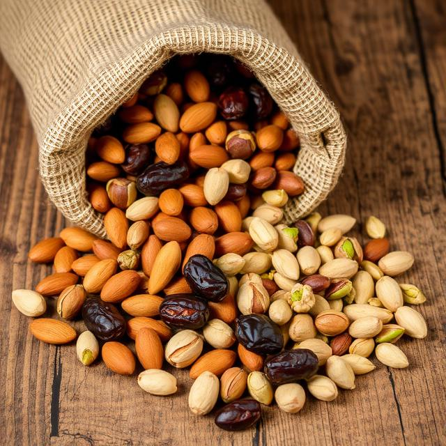 Almendras, Nueces, Avellanas, datiles, Pistachos, Semillas de girasol, Cacahuates