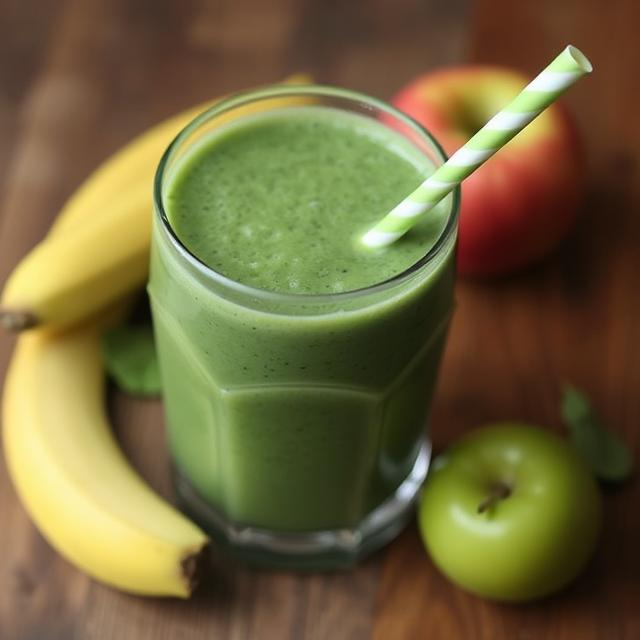 Desayuno Dieta Detox 3 Días: Batido de espinacas, plátano y manzana