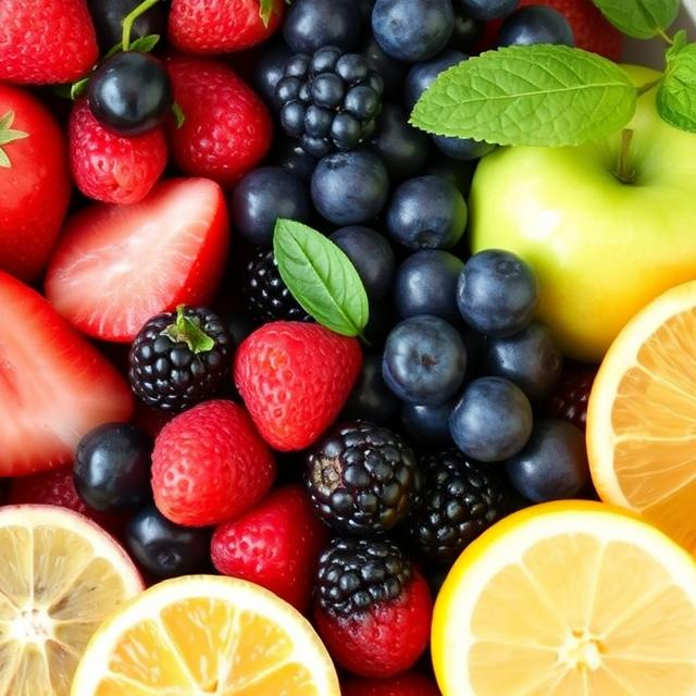 Dieta Detox 3 días Frutas frescas ricas en antioxidantes como bayas, manzanas y cítricos