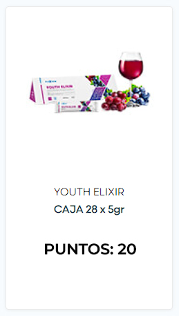 Youth Elixir Fuxion Precio Argentina caja 28 unidades​